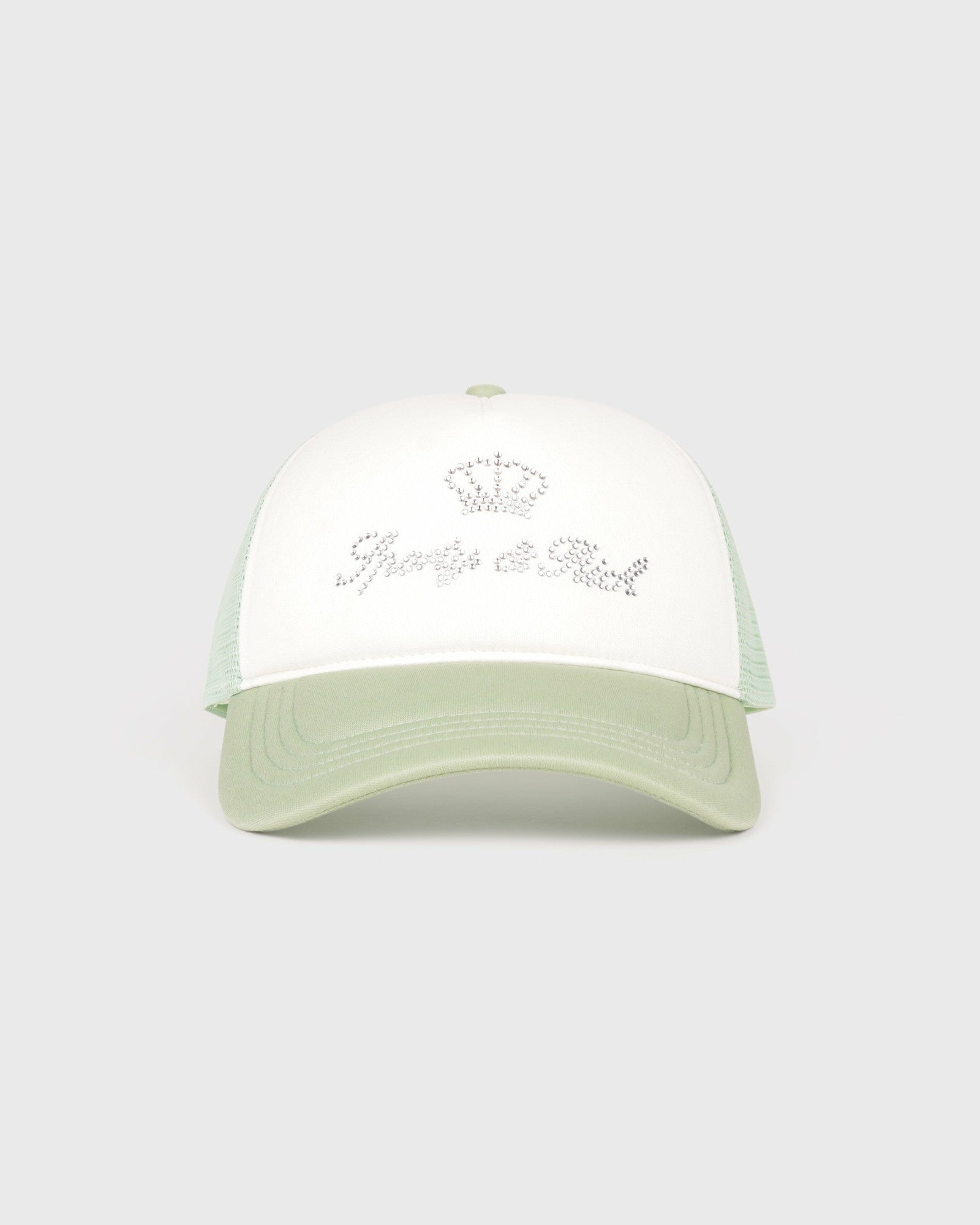Juicy Crown Trucker Hat - White/Sage