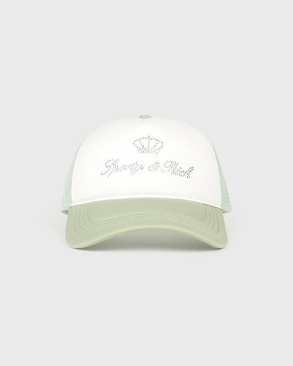 Juicy Crown Trucker Hat - White/Sage