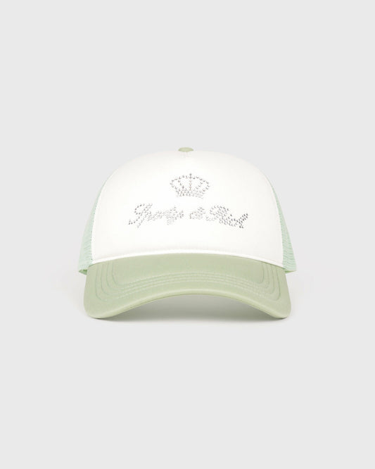 Juicy Crown Trucker Hat - White/Sage