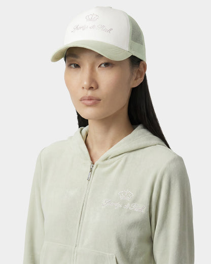 Juicy Crown Trucker Hat - White/Sage