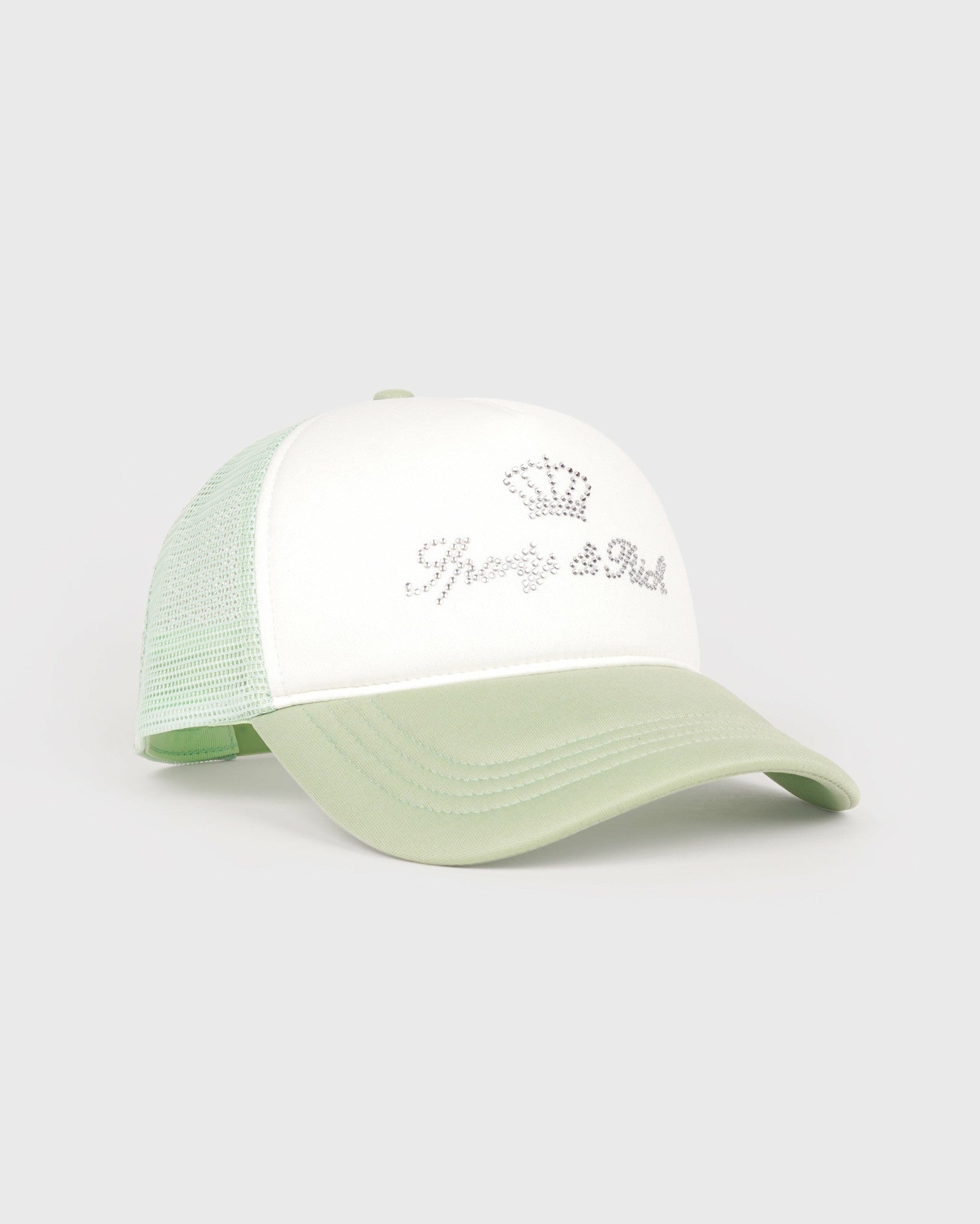 Juicy Crown Trucker Hat - White/Sage