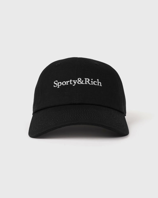 Serif Logo Hat - Faded Black