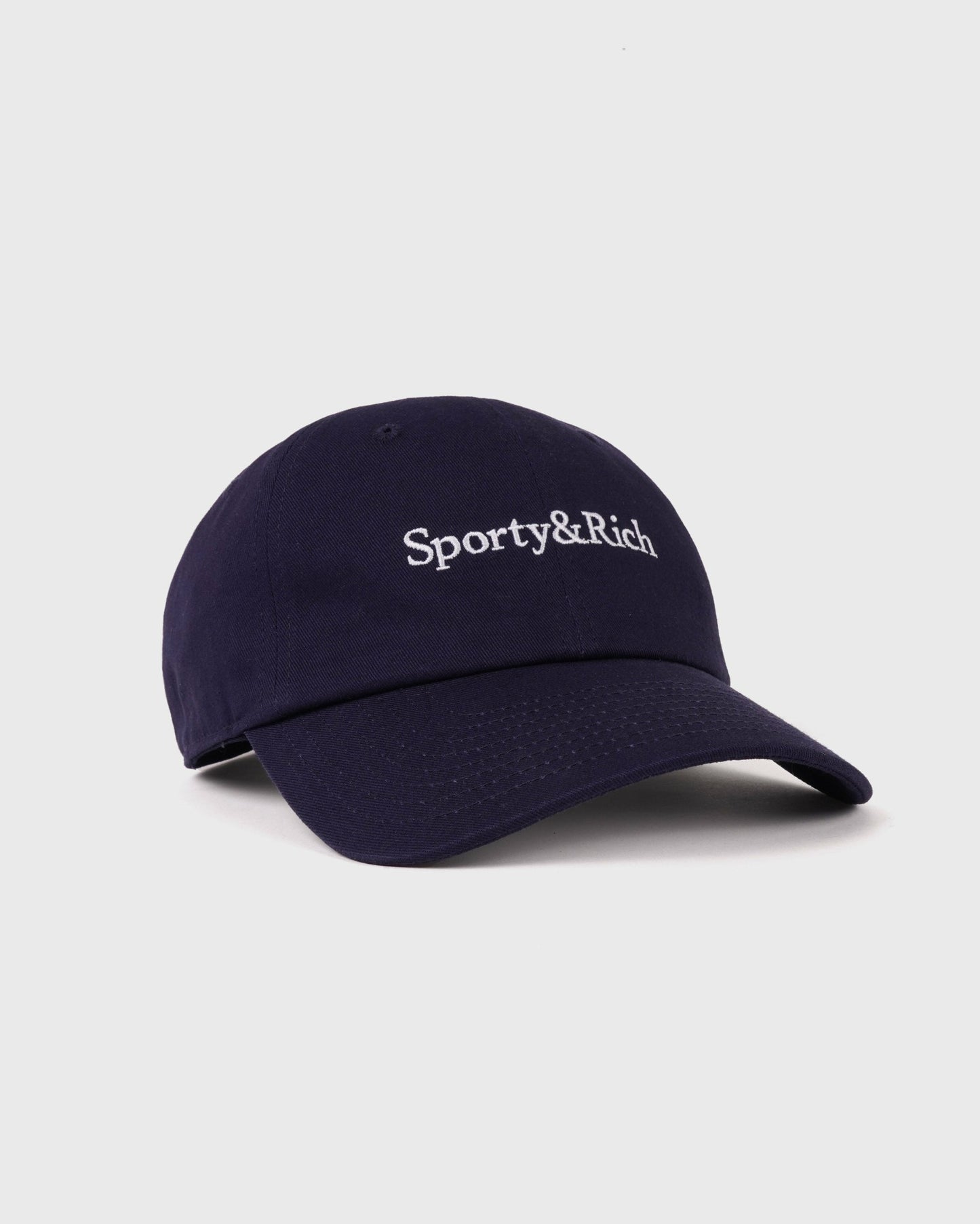 Serif Logo Hat - Navy/White