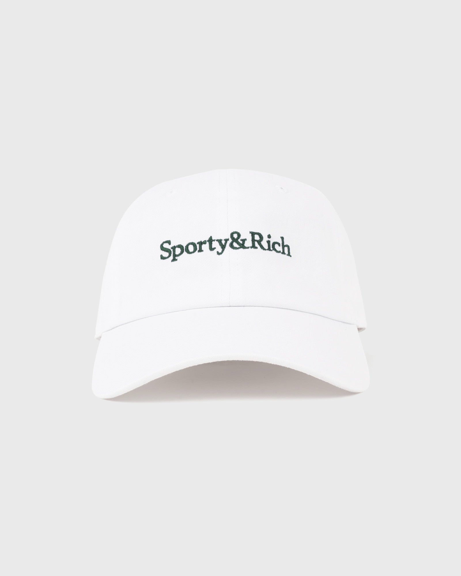 Serif Logo Hat - White/Forest