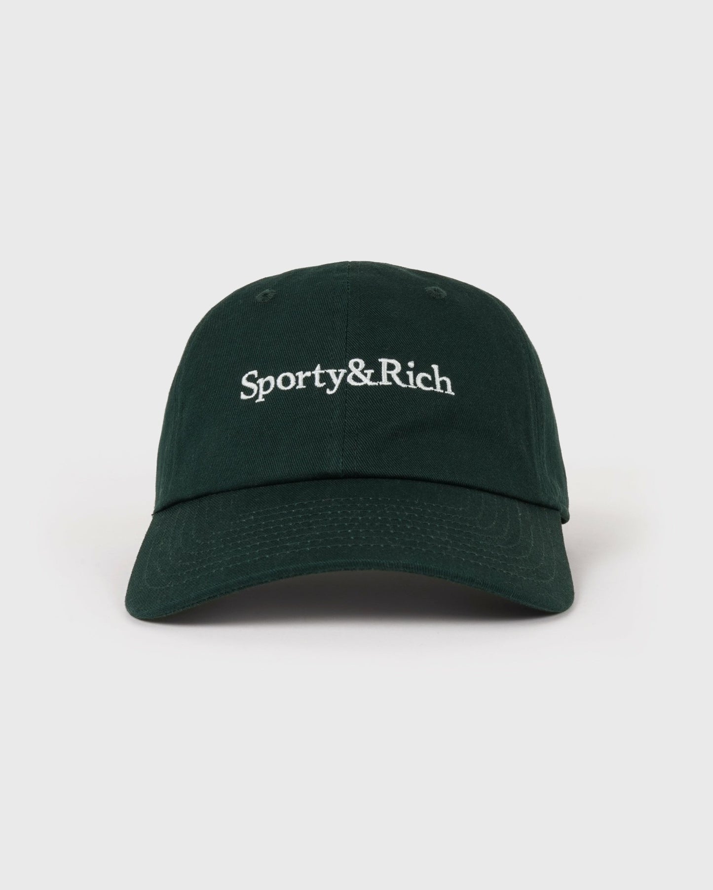 Serif Logo Hat - Forest/White
