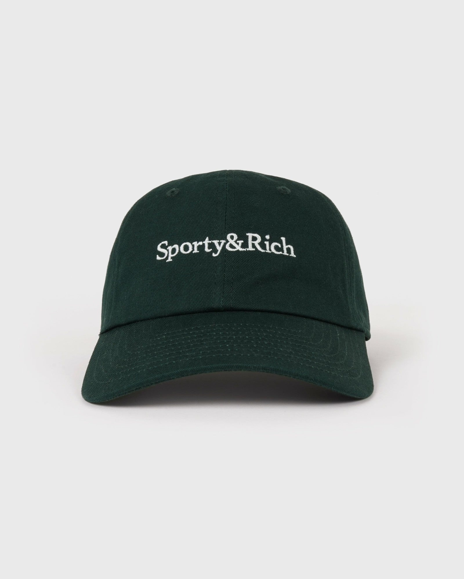 Serif Logo Hat - Forest/White