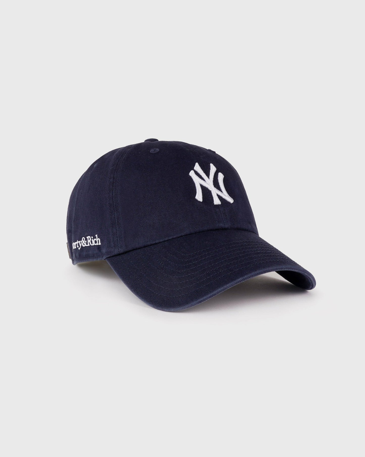 Yankees Serif Hat - Navy/White