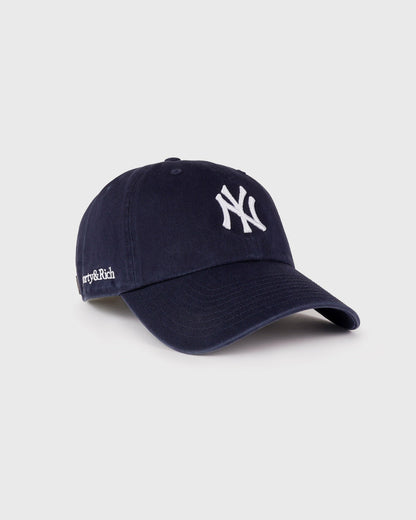 Yankees Serif Hat - Navy/White