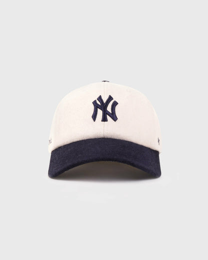 Yankees Serif Wool Hat - Ecru/Navy