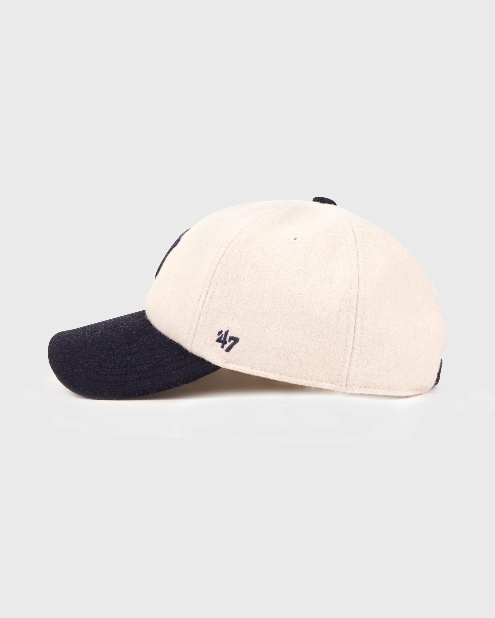 Yankees Serif Wool Hat - Ecru/Navy