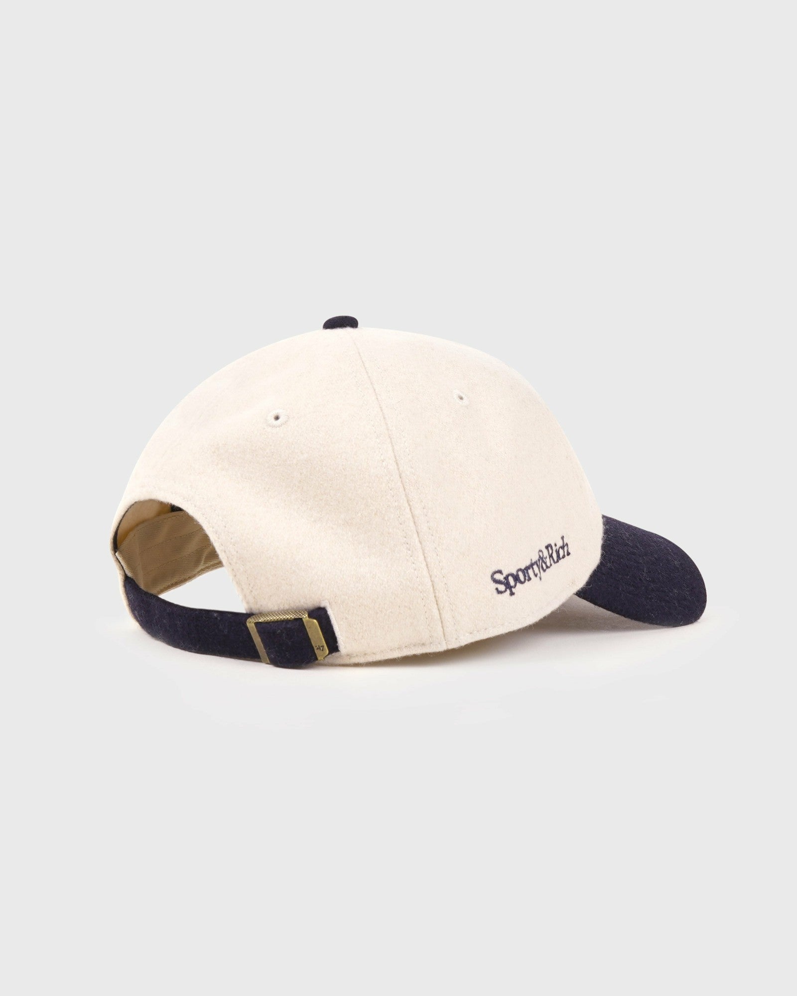 Yankees Serif Wool Hat - Ecru/Navy