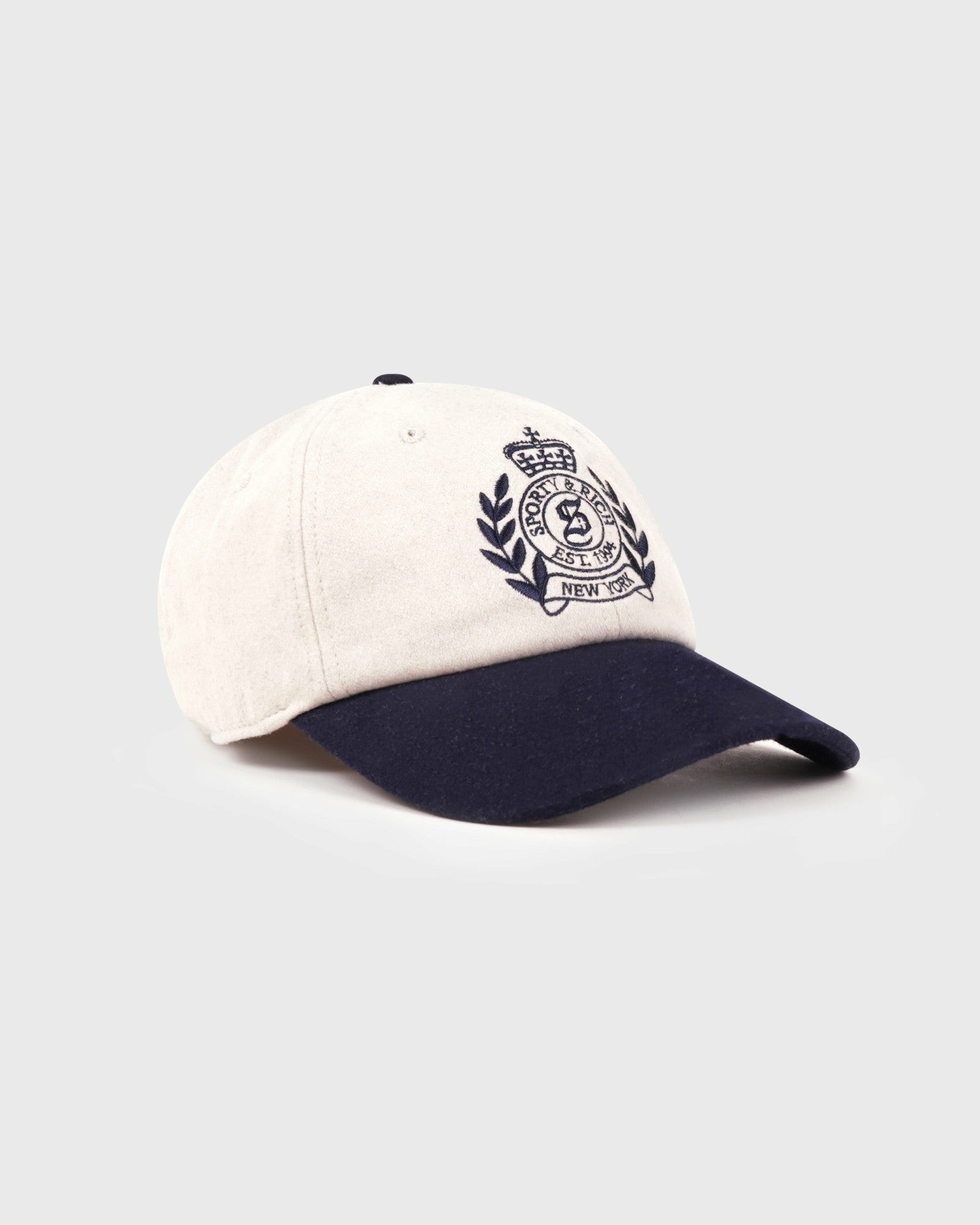 NY Crest Wool Hat - Ecru/Navy