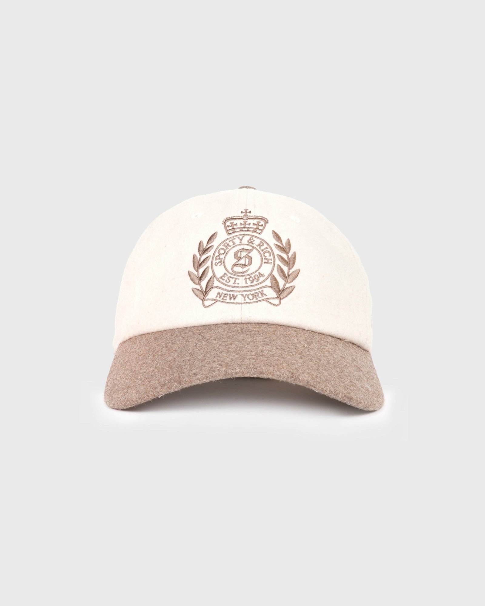 NY Crest Wool Hat - Ecru/Toffee
