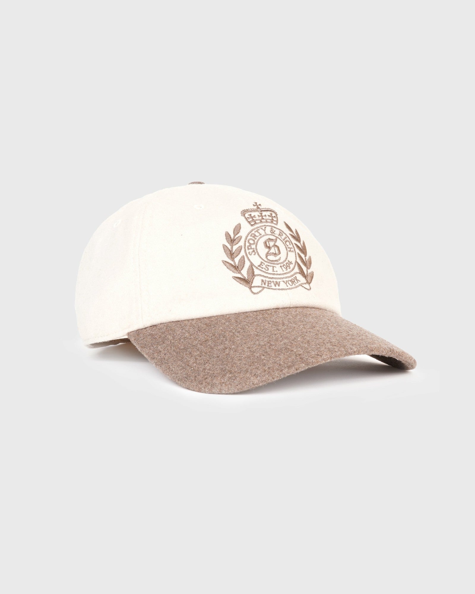 NY Crest Wool Hat - Ecru/Toffee