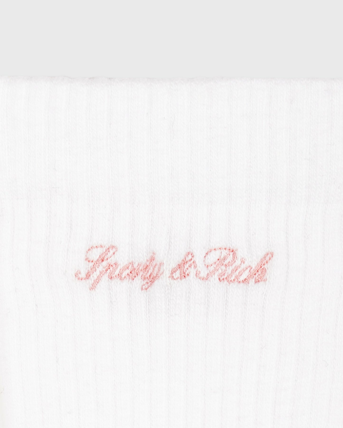 Juicy Script Sock - White/Rose