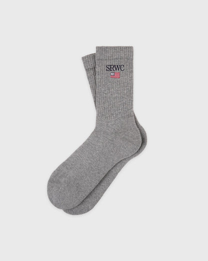 Nautical Socks - Heather Gray/Navy/Ruby/White