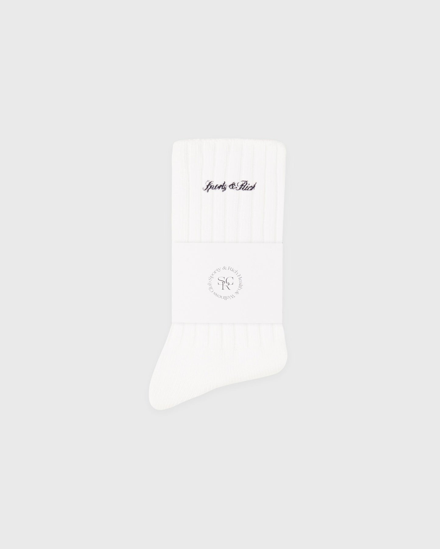 Signature Logo Rib Socks - White