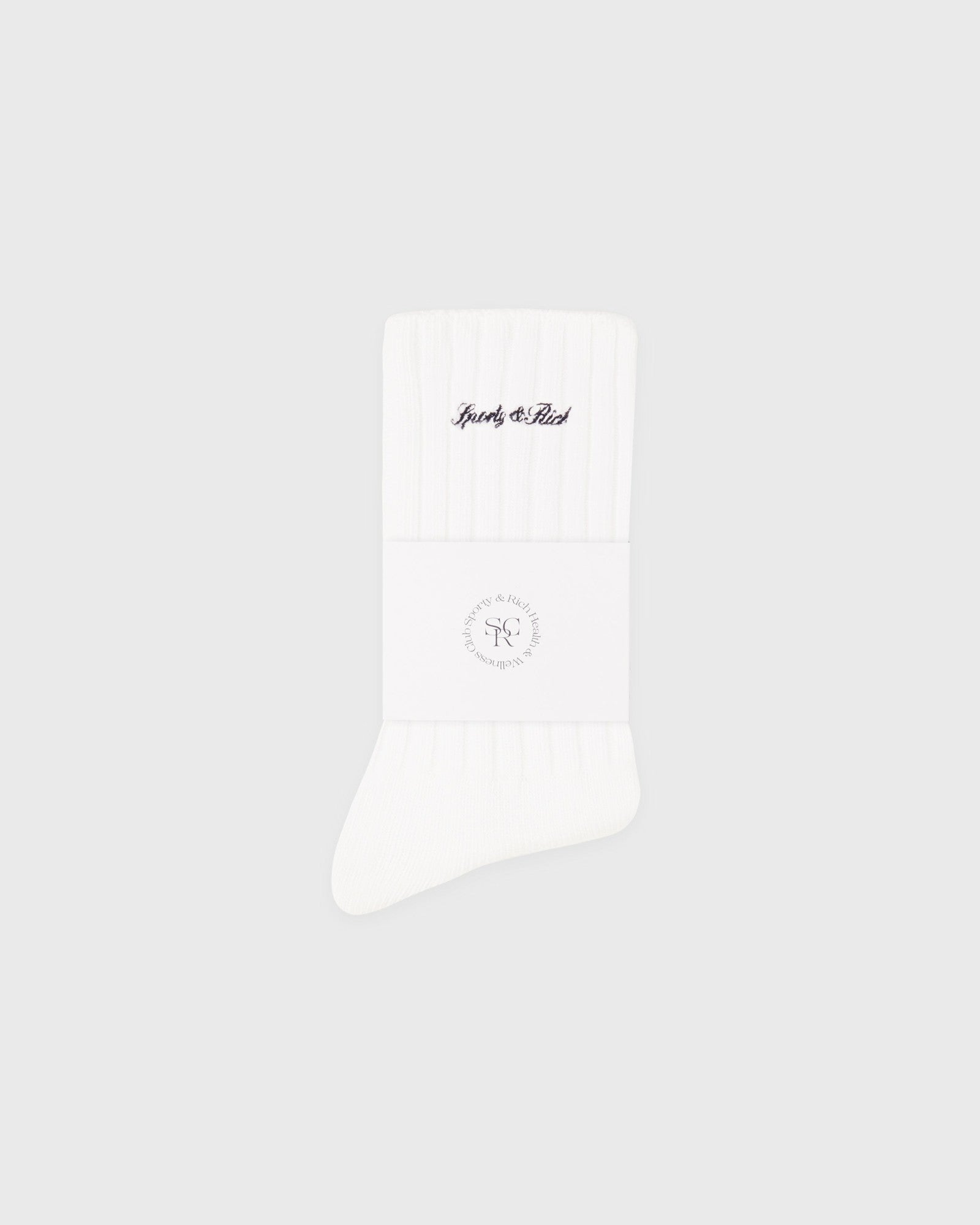 Signature Logo Rib Socks - White
