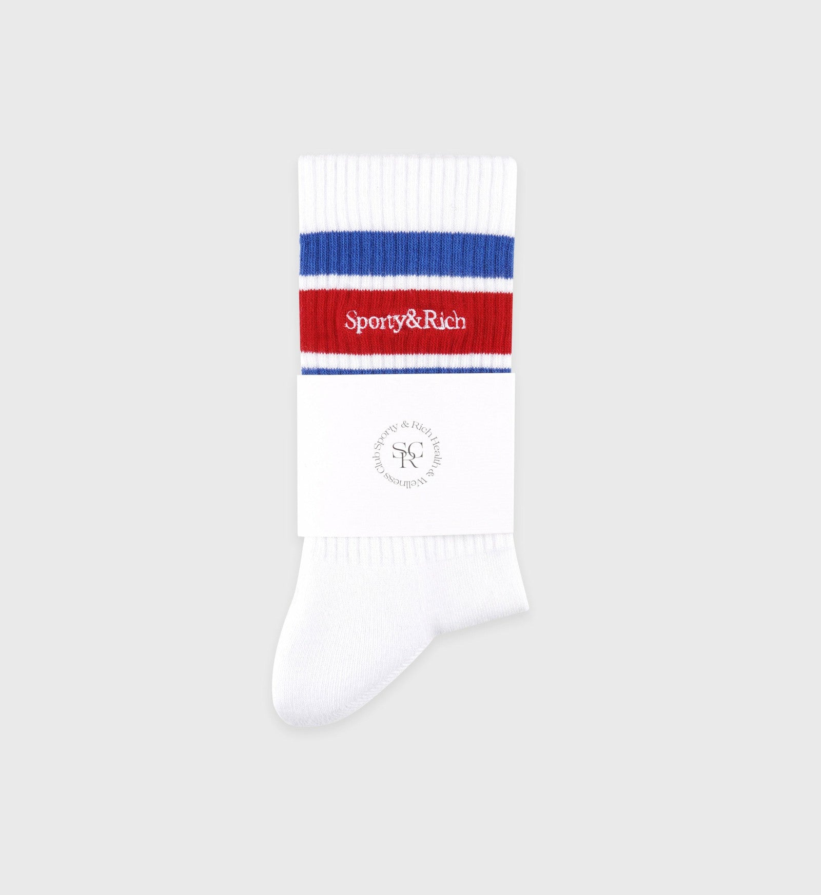 Serif Logo Socks - White/Team Blue/Ruby