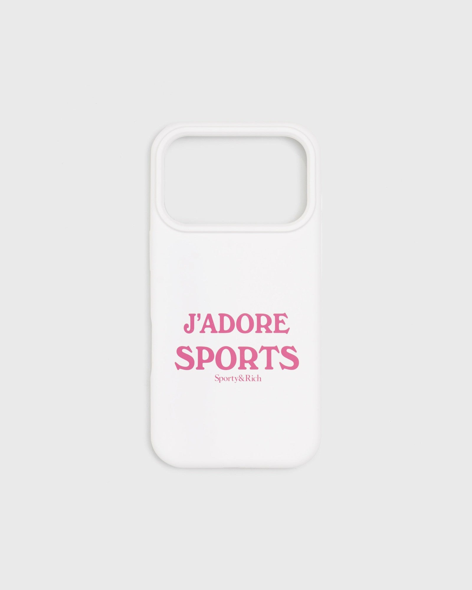 J'adore Sports iPhone Case - White/Fuschia