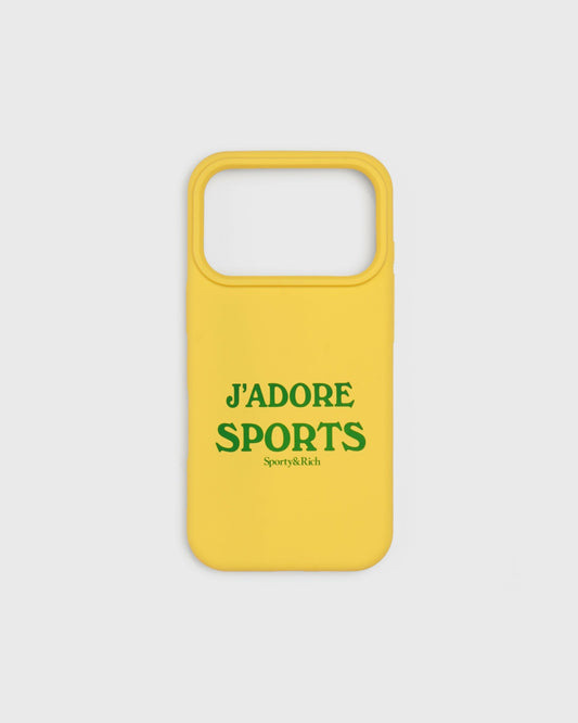 J'adore Sports iPhone Case - Yellow/Green