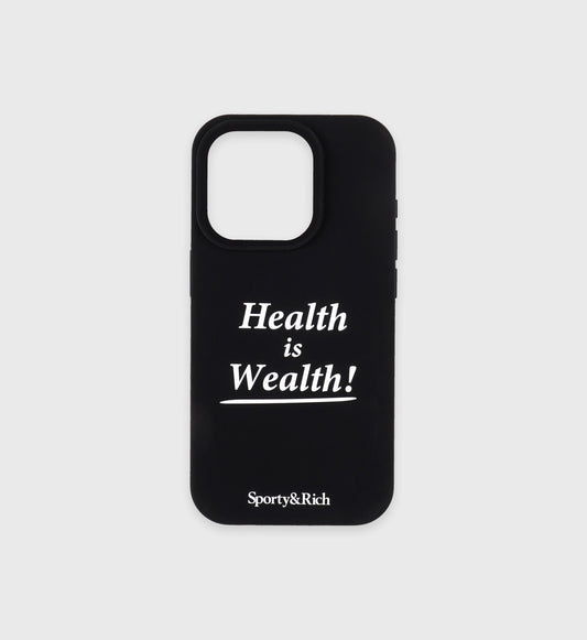 Health is Wealth iPhone Case - Black