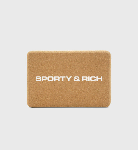 Bold Logo Cork Yoga Block