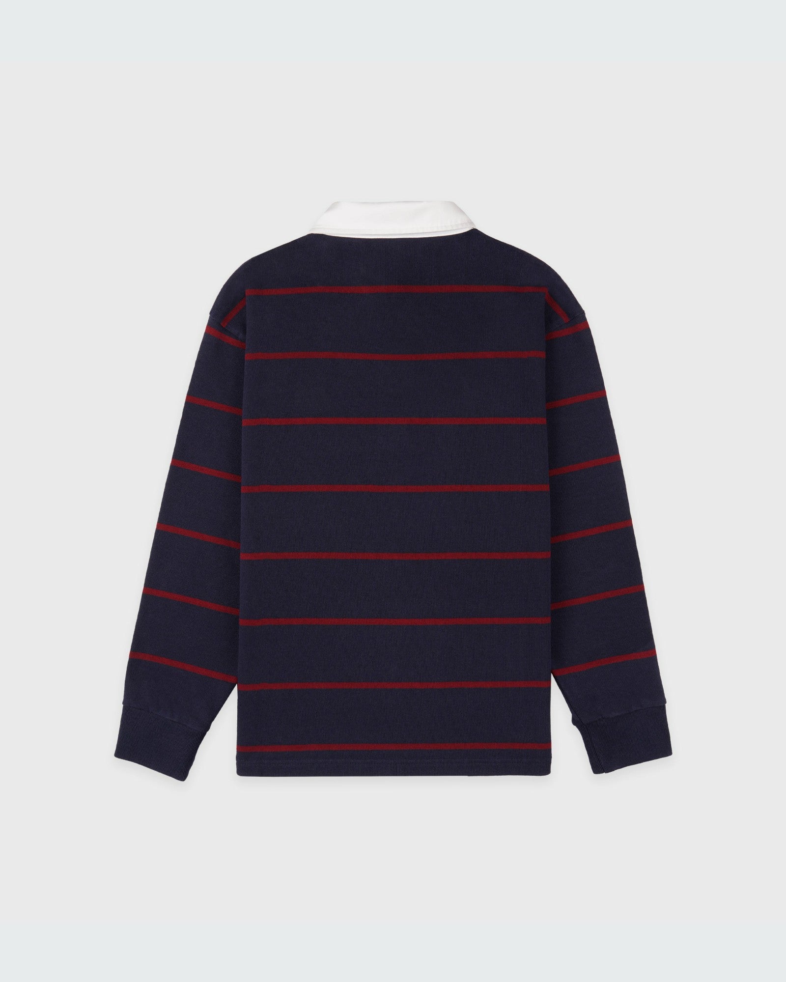 Serif Logo Rugby Polo Men - Dark Navy/White/Merlot