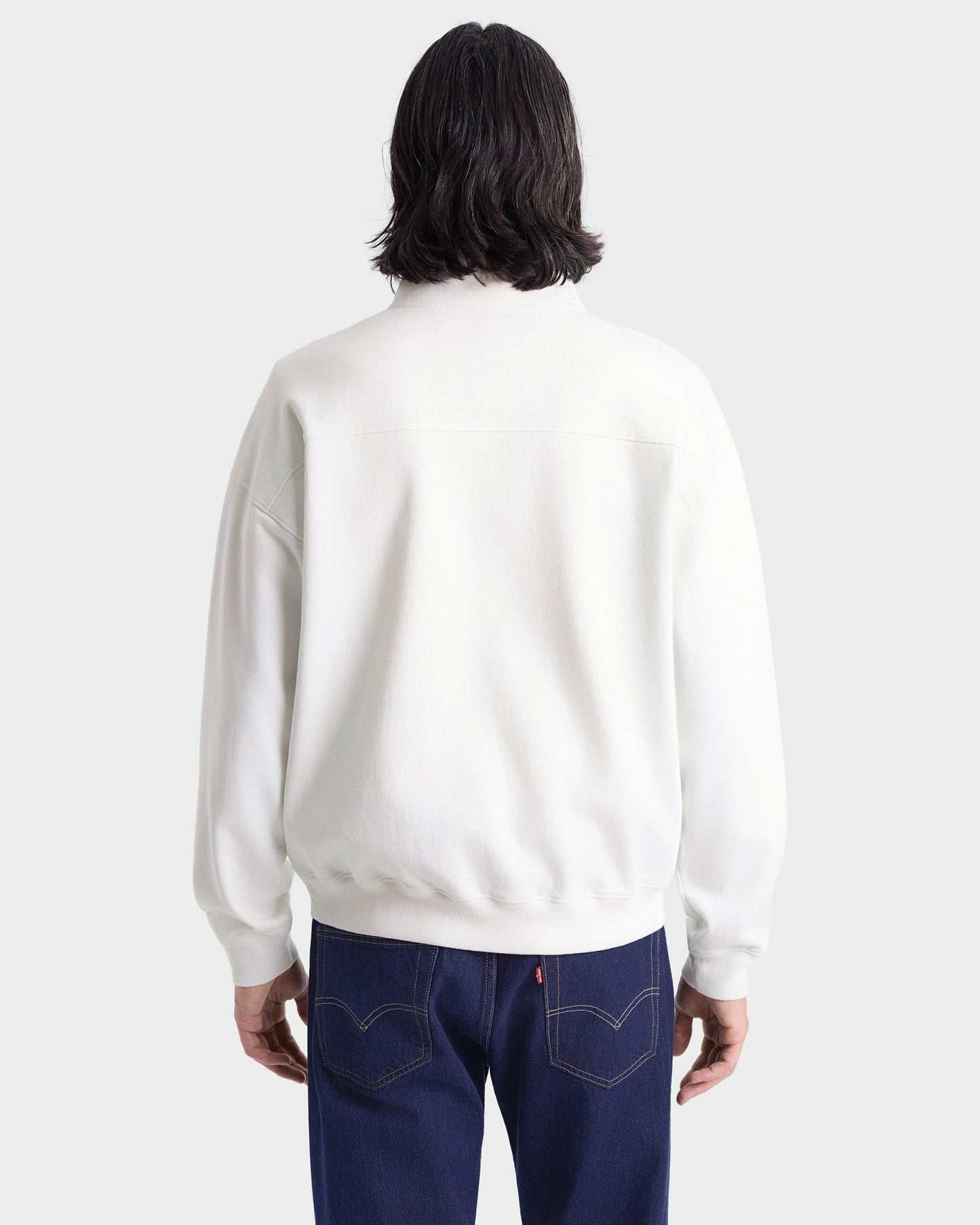 NY Crest Embroidered Quarter zip Men - White