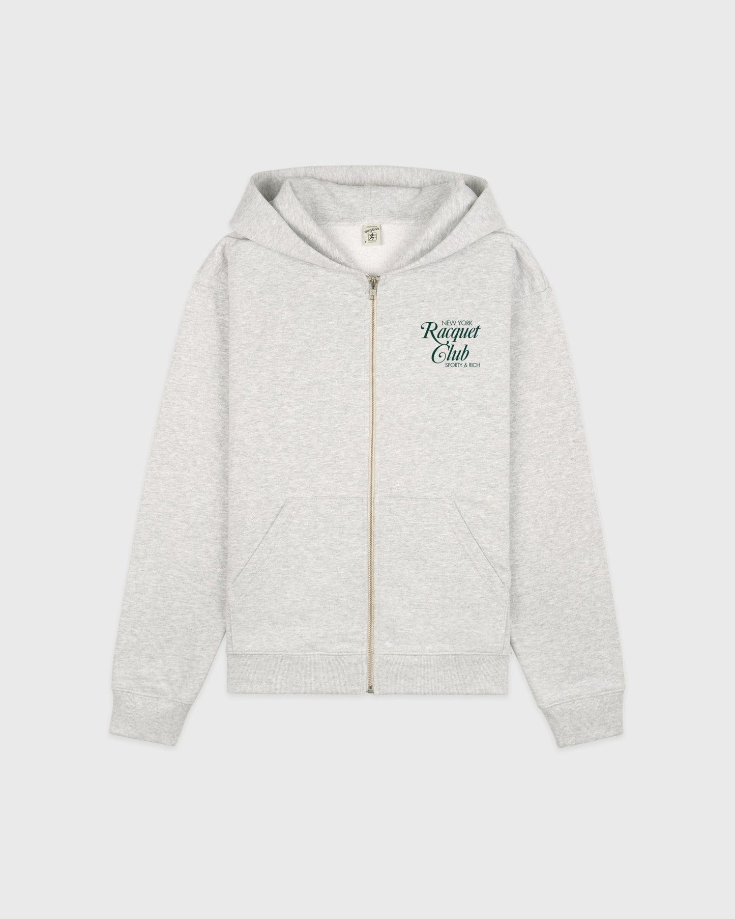 NYRC Zip Hoodie - Heather Gray/Forest
