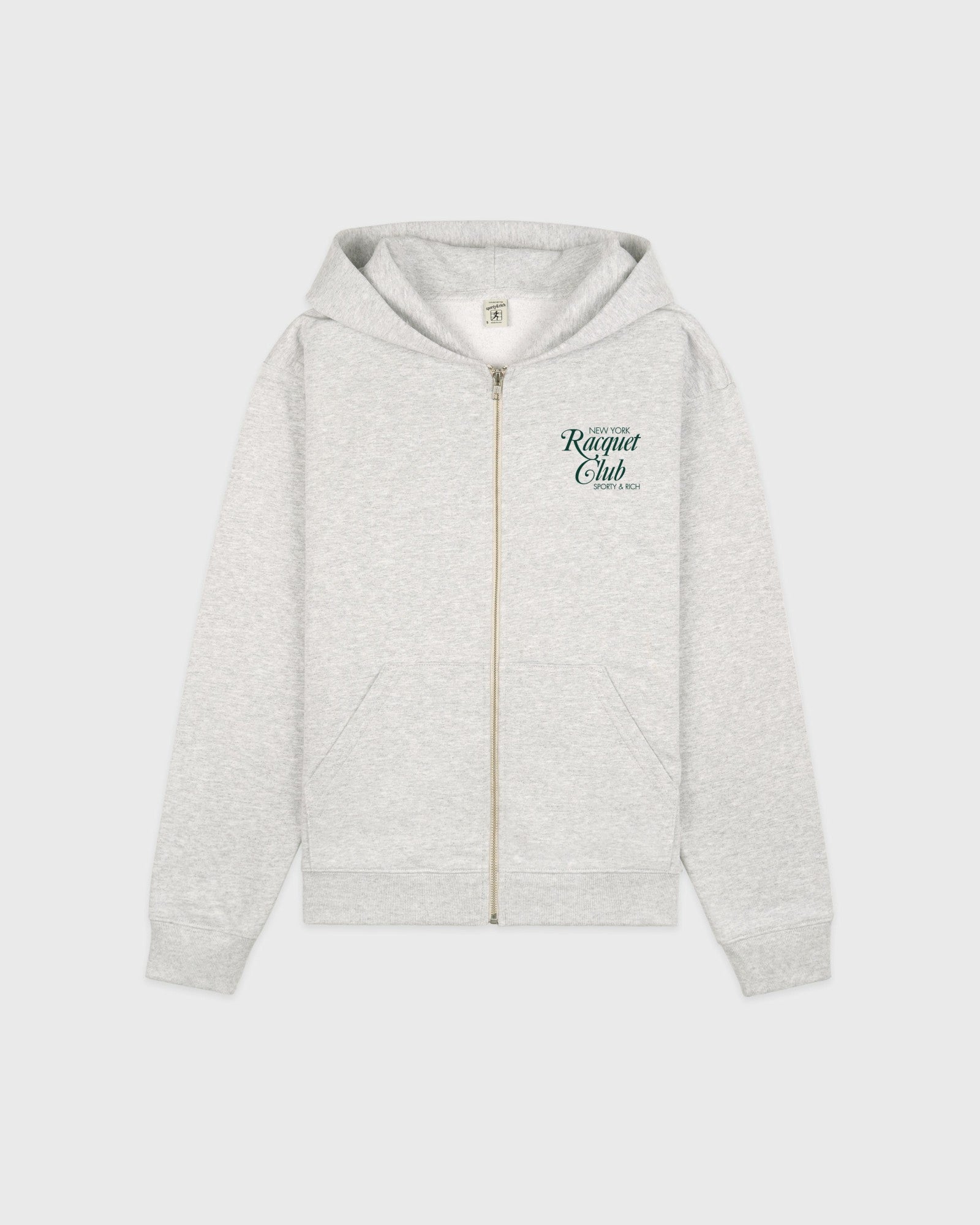 NYRC Zip Hoodie - Heather Gray/Forest
