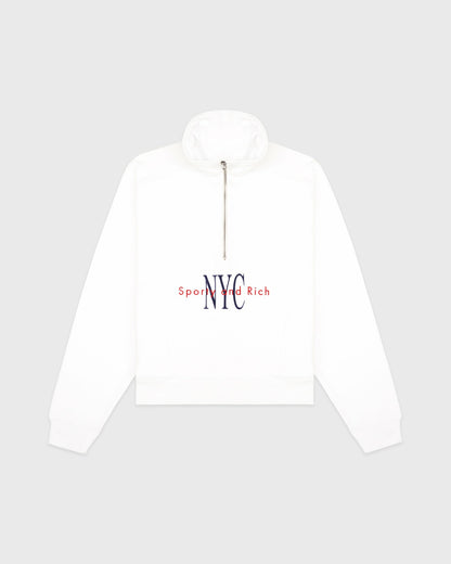NY Minute Quarter Zip - White/Navy