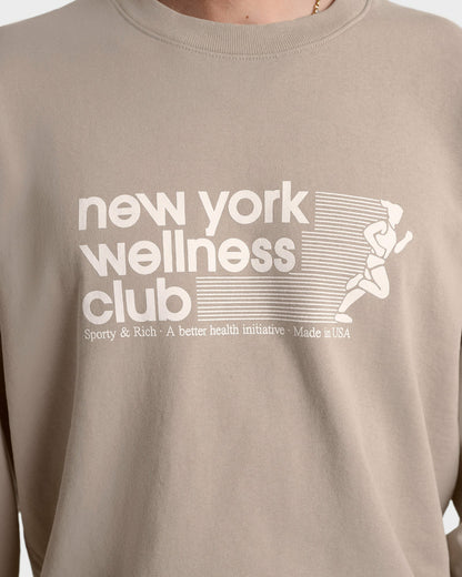 USA Wellness Club Crewneck - Elephant/White