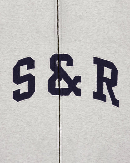 S&R Ivy Zip Hoodie - Heather Gray/Navy