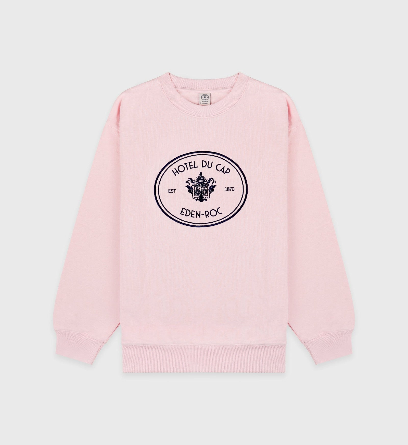 Eden Crest Crewneck - Pink Dolphin/Navy