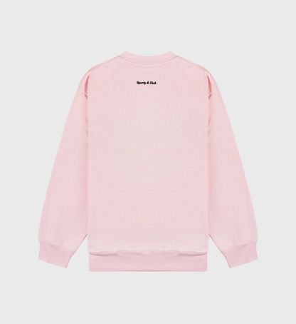 Eden Crest Crewneck - Pink Dolphin/Navy