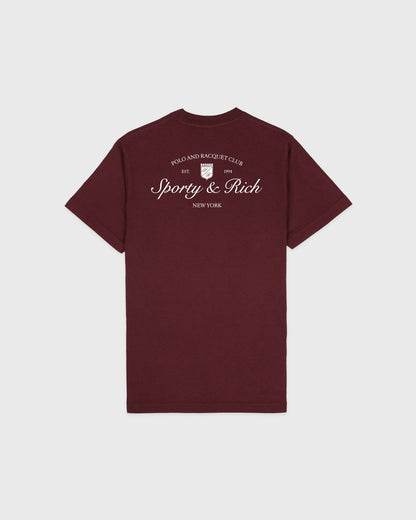 Syracuse T-Shirt - Bordeaux/White