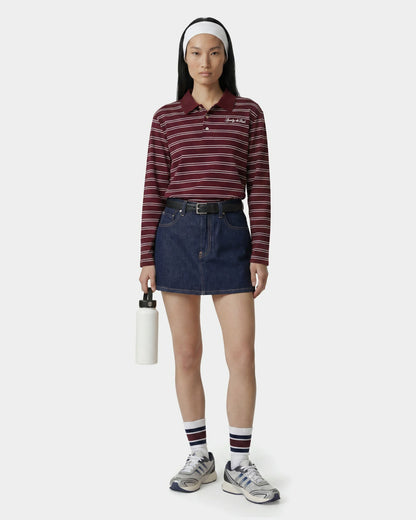 Signature Logo Easy Polo - Bordeaux/White