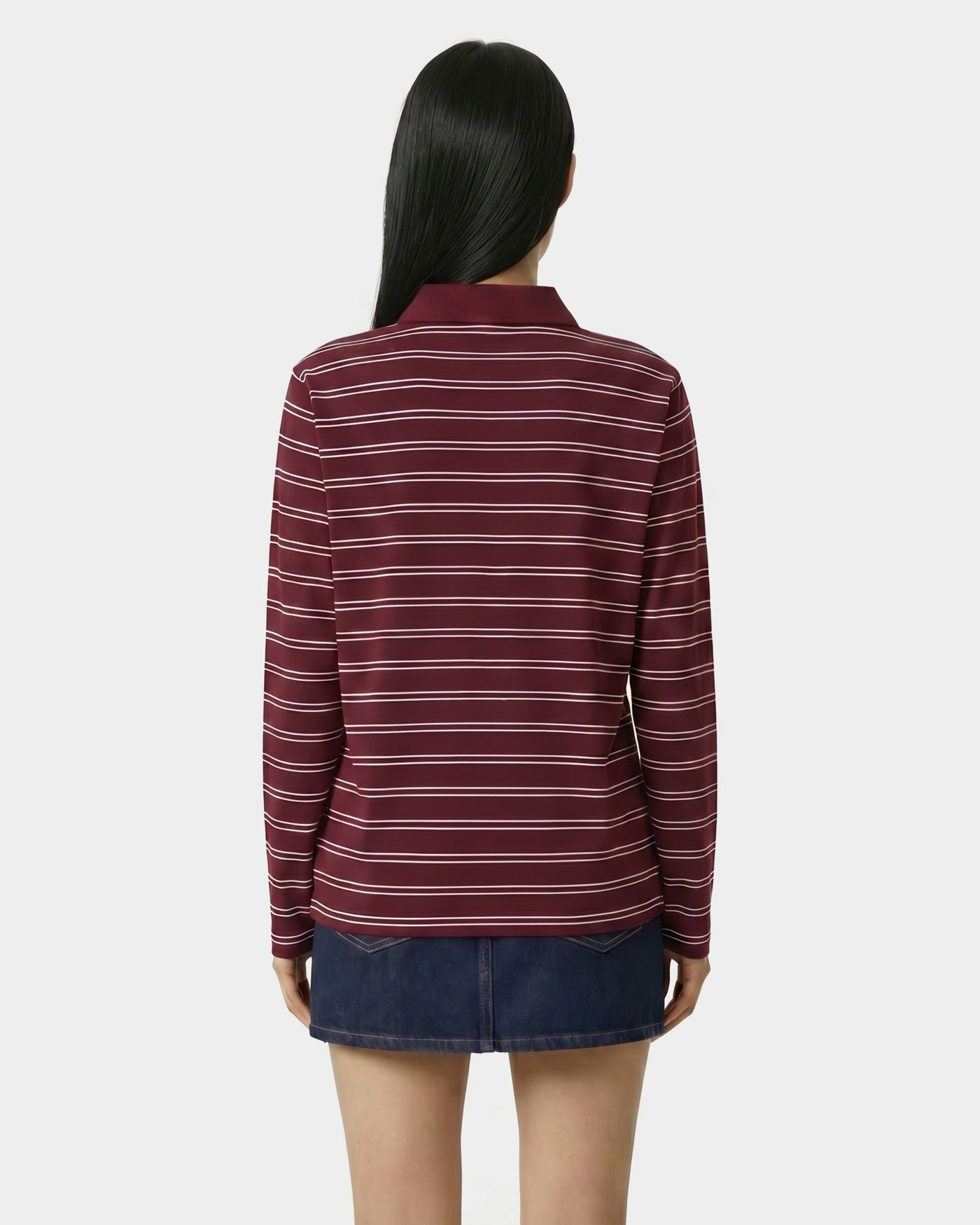 Signature Logo Easy Polo - Bordeaux/White