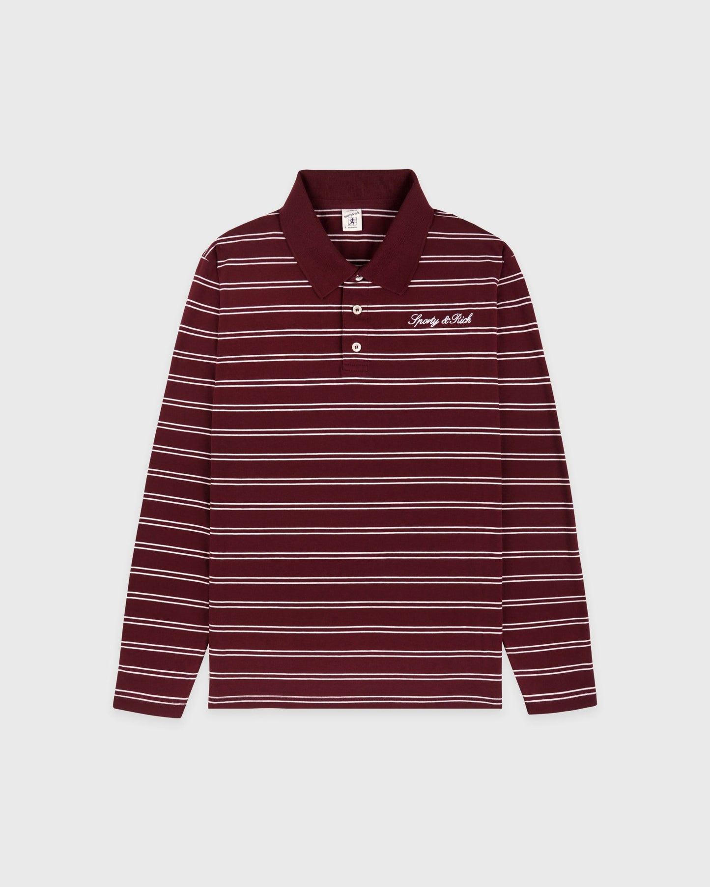 Signature Logo Easy Polo - Bordeaux/White