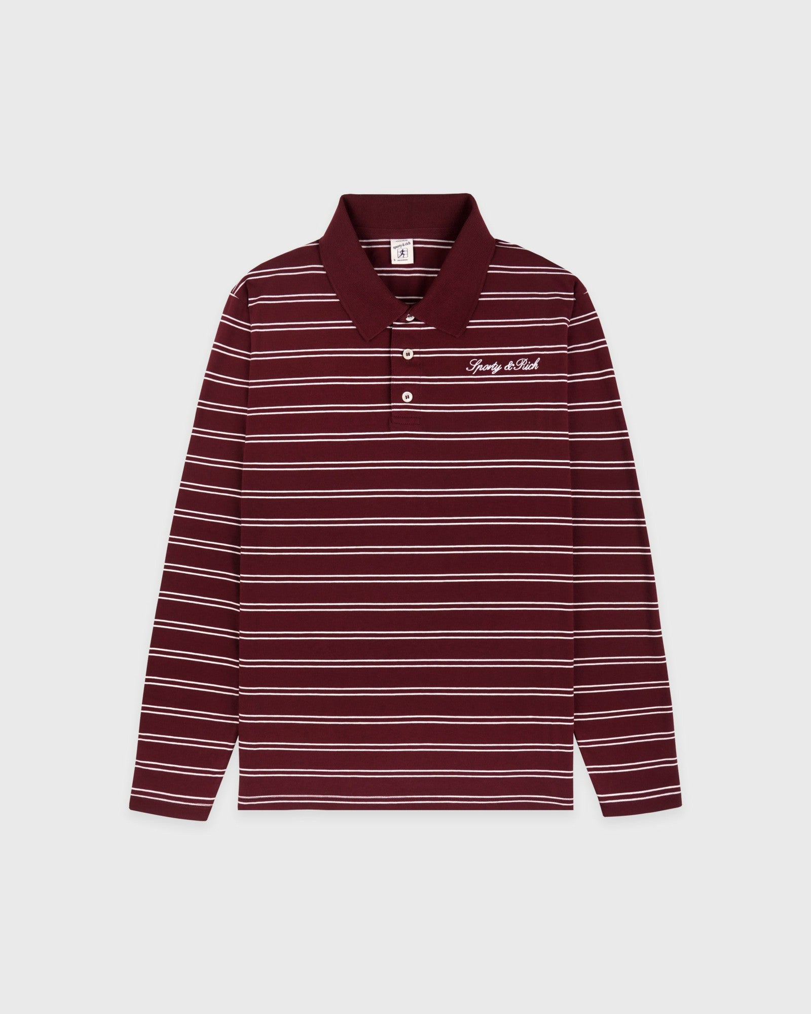 Signature Logo Easy Polo - Bordeaux/White