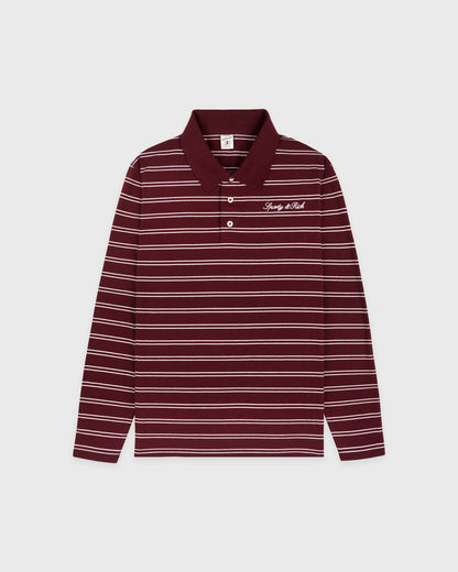 Signature Logo Easy Polo - Bordeaux/White
