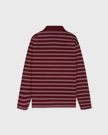 Signature Logo Easy Polo - Bordeaux/White