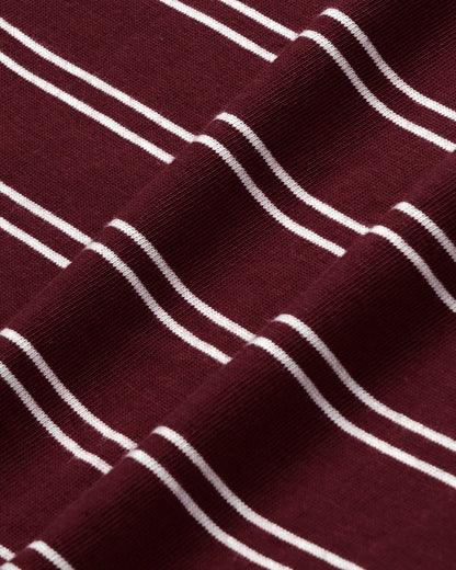 Signature Logo Easy Polo - Bordeaux/White