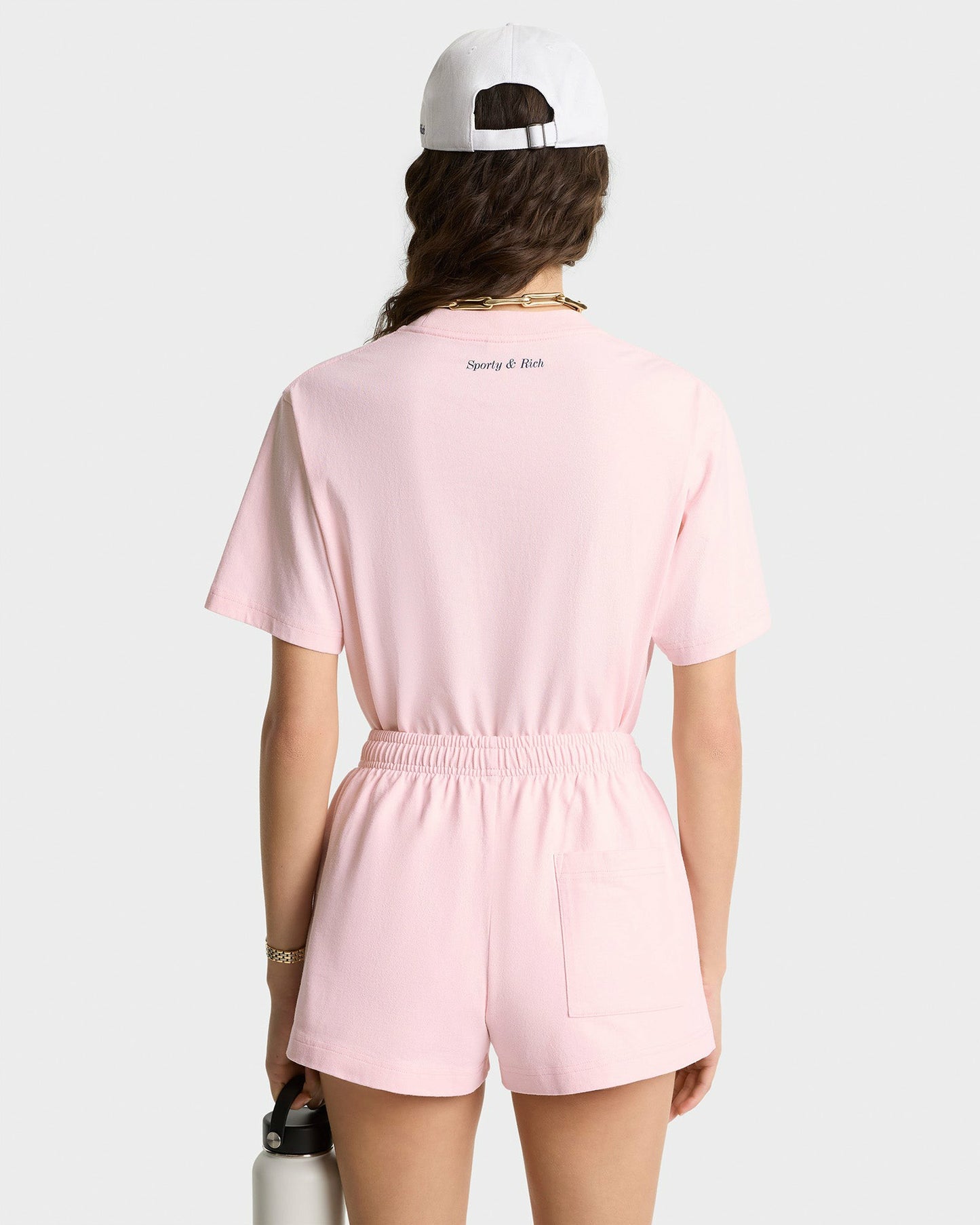 Eden Crest T-Shirt - Pink Dolphin/Navy