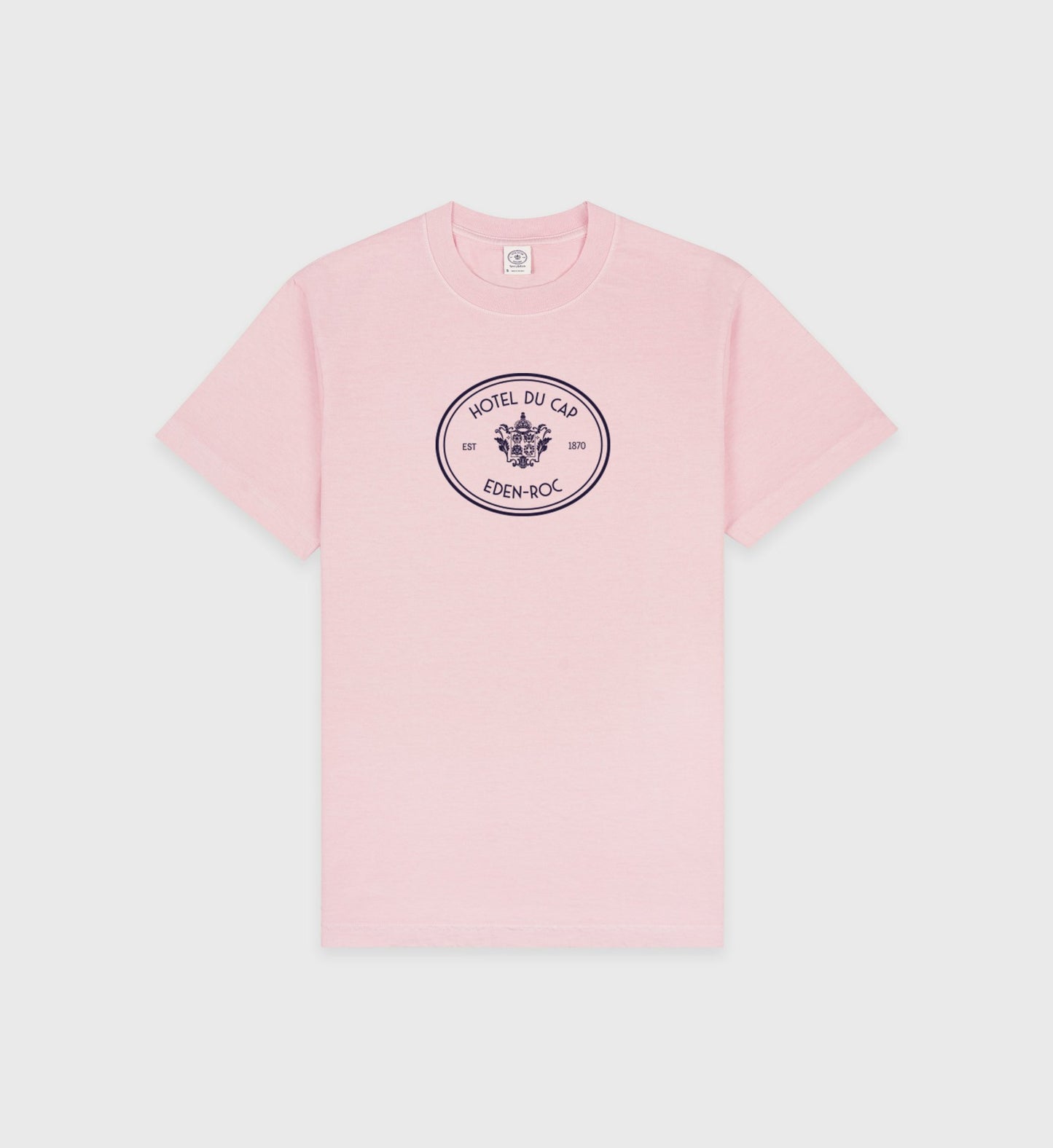 Eden Crest T-Shirt - Pink Dolphin/Navy
