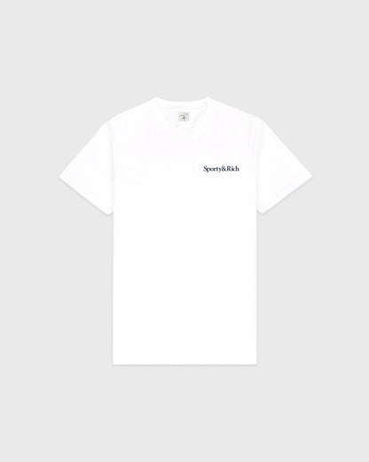 Health Is Wealth T-Shirt - White/Navy