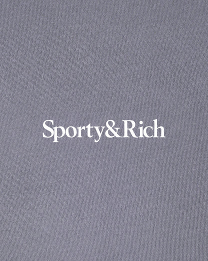 Health Is Wealth T-Shirt - Faded Indigo/White