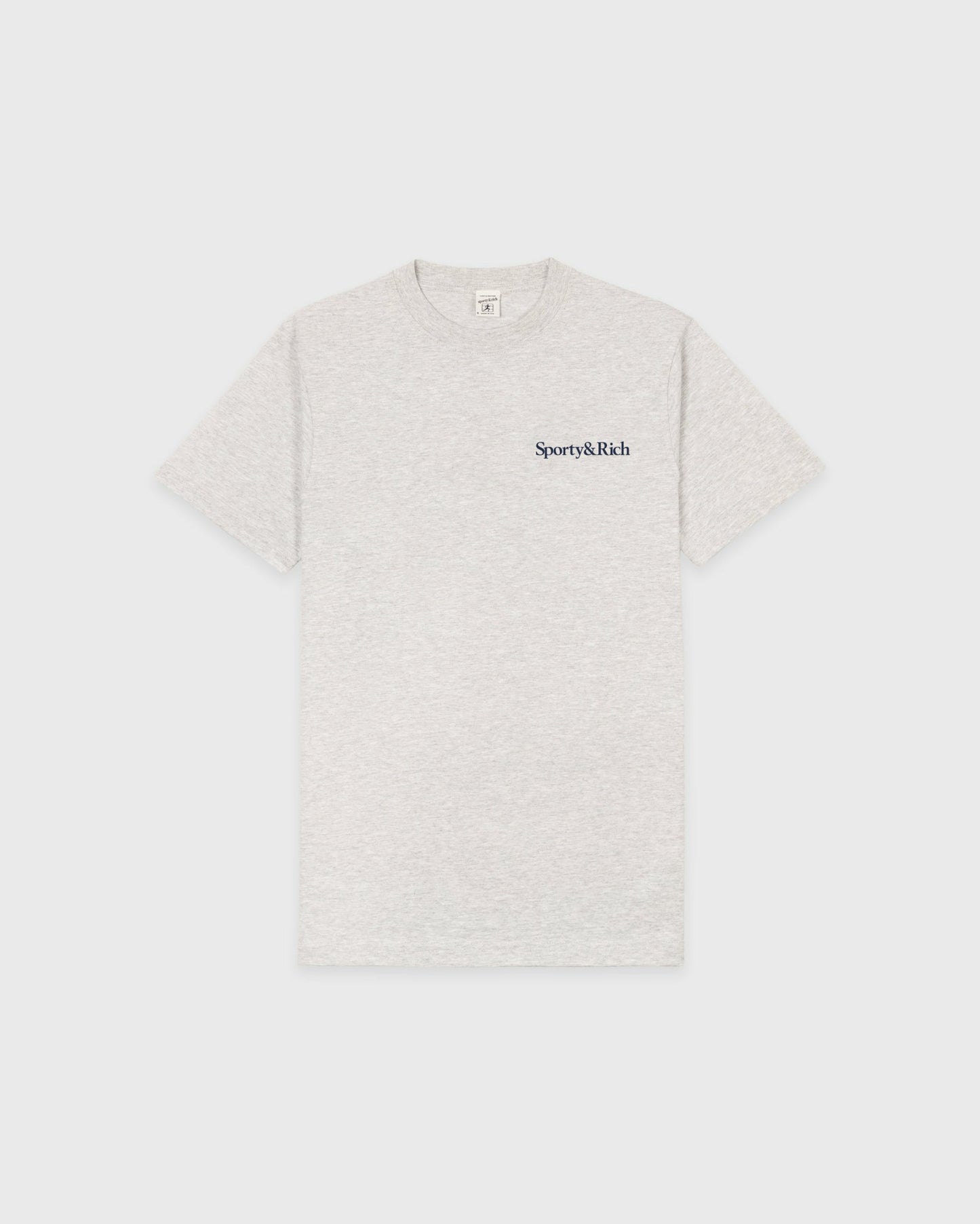 Health Is Wealth T-Shirt - Heather Gray/Navy