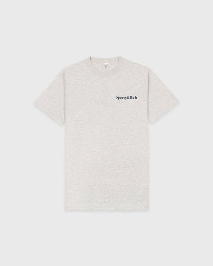 Health Is Wealth T-Shirt - Heather Gray/Navy